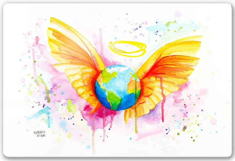Wall-Art Glasbild »Buttafly - Angel«, 60/40 cm