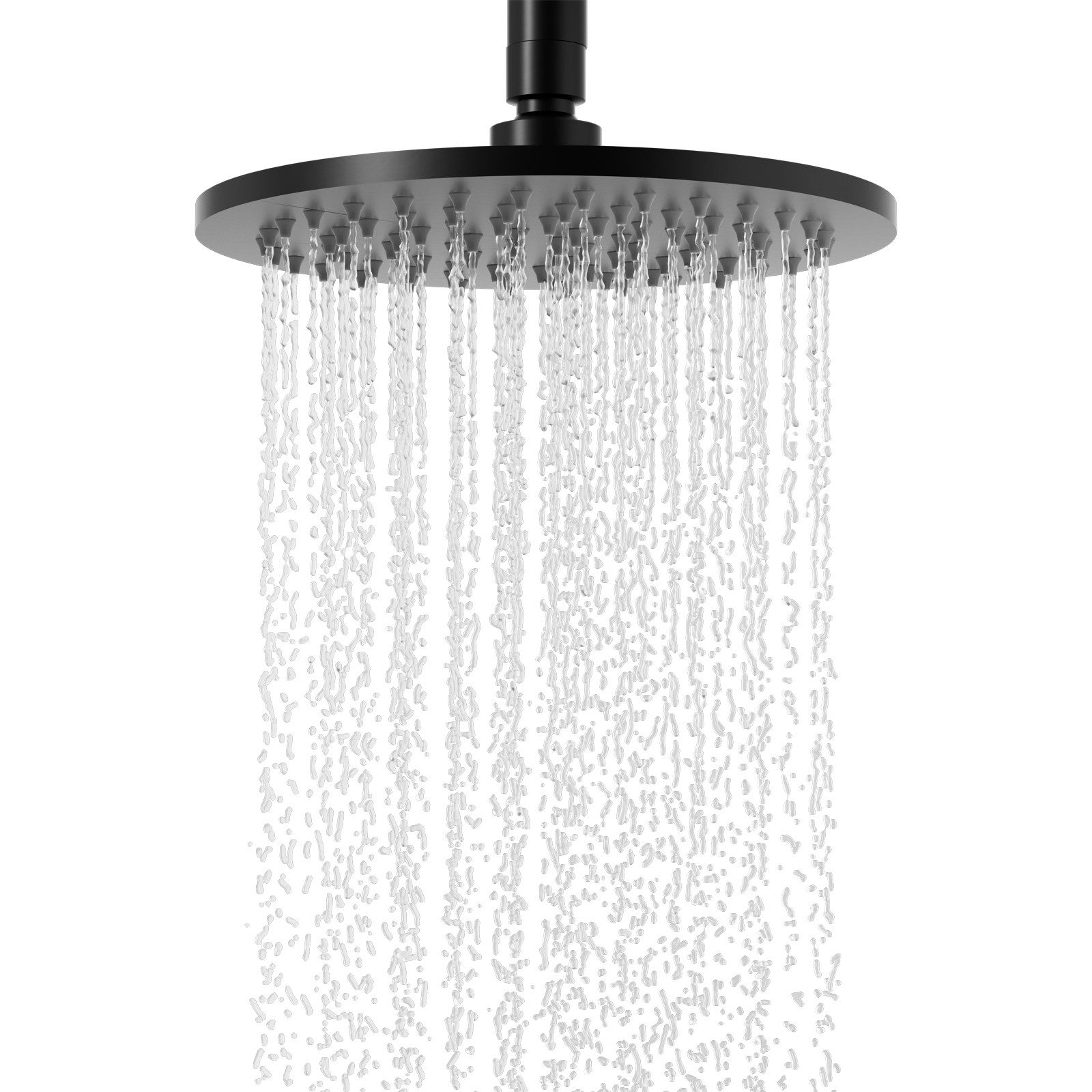 Oihpaw Regenduschkopf 8 Zoll (200mm) aus Edelstahl 304,360° verstellbar mit Anti-Kalk-Düsen, (1-tlg), G1/2-Anschluss, einfache Montage, Badezimmerzubehör