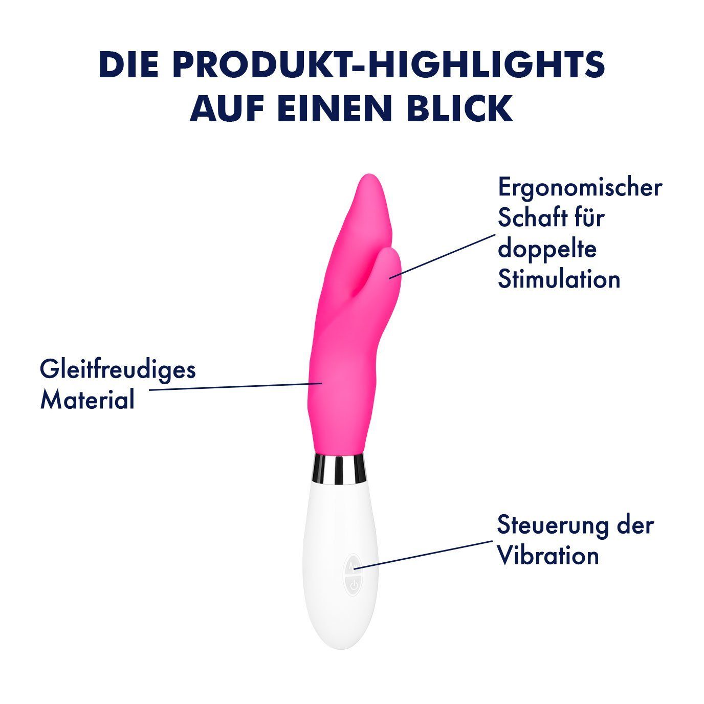 (IPX7) cm, 22 Klitoris-Stimulator EIS wasserdicht aus Silikon, G-Punkt-Vibrator, EIS