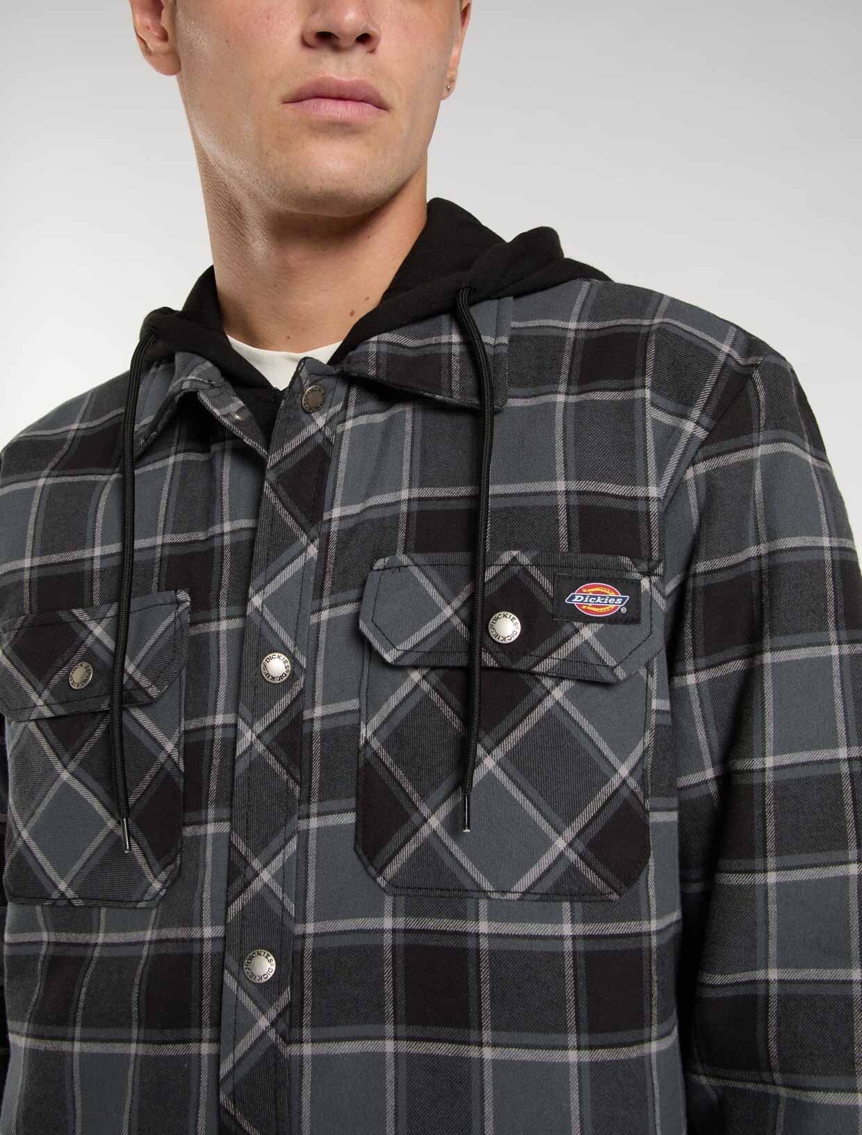 Dickies Funktionshemd Dickies Workwear Hemden FLEECE HOODED FLANNEL SHIRT JACK RELAXED