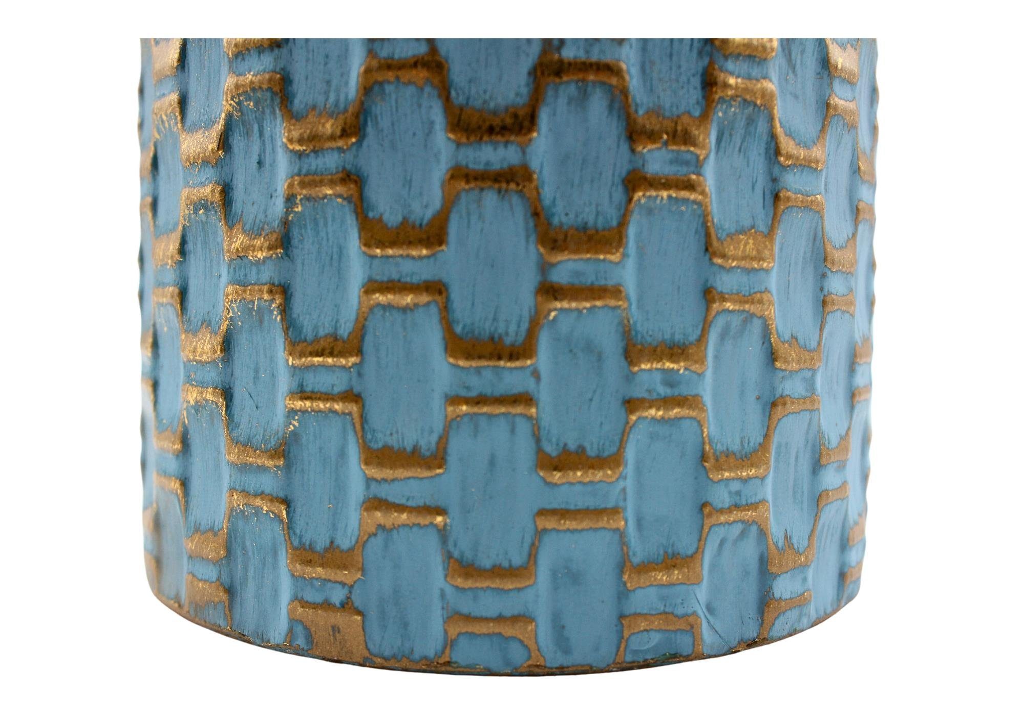 1 Vase, Vase, und versch. Bodenvase, Metall Dekovase Dekovase hellblau St) in Farben (1 Dekohelden24 Hochwertige
