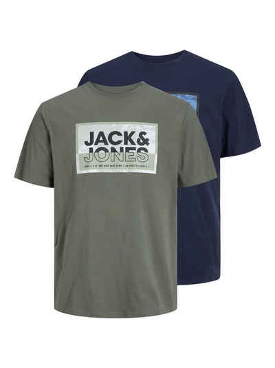 Jack & Jones Junior T-Shirt (2-tlg) JCOLOGAN TEE CREW 24 2PK MP MNI