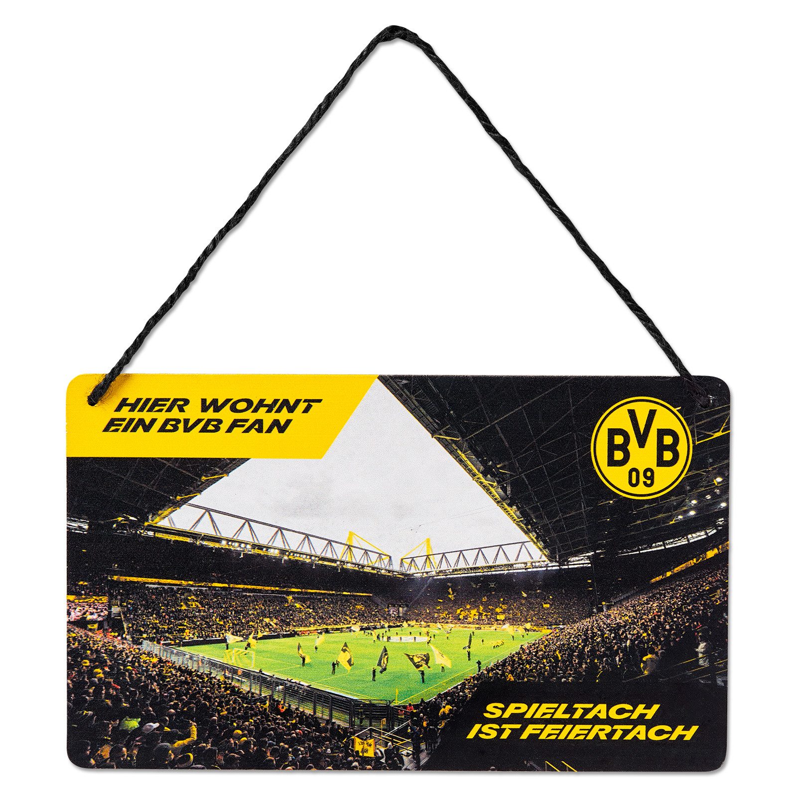BVB Hinweisschild BVB Türschild "Fan", (1 St., Borussia Dortmund)