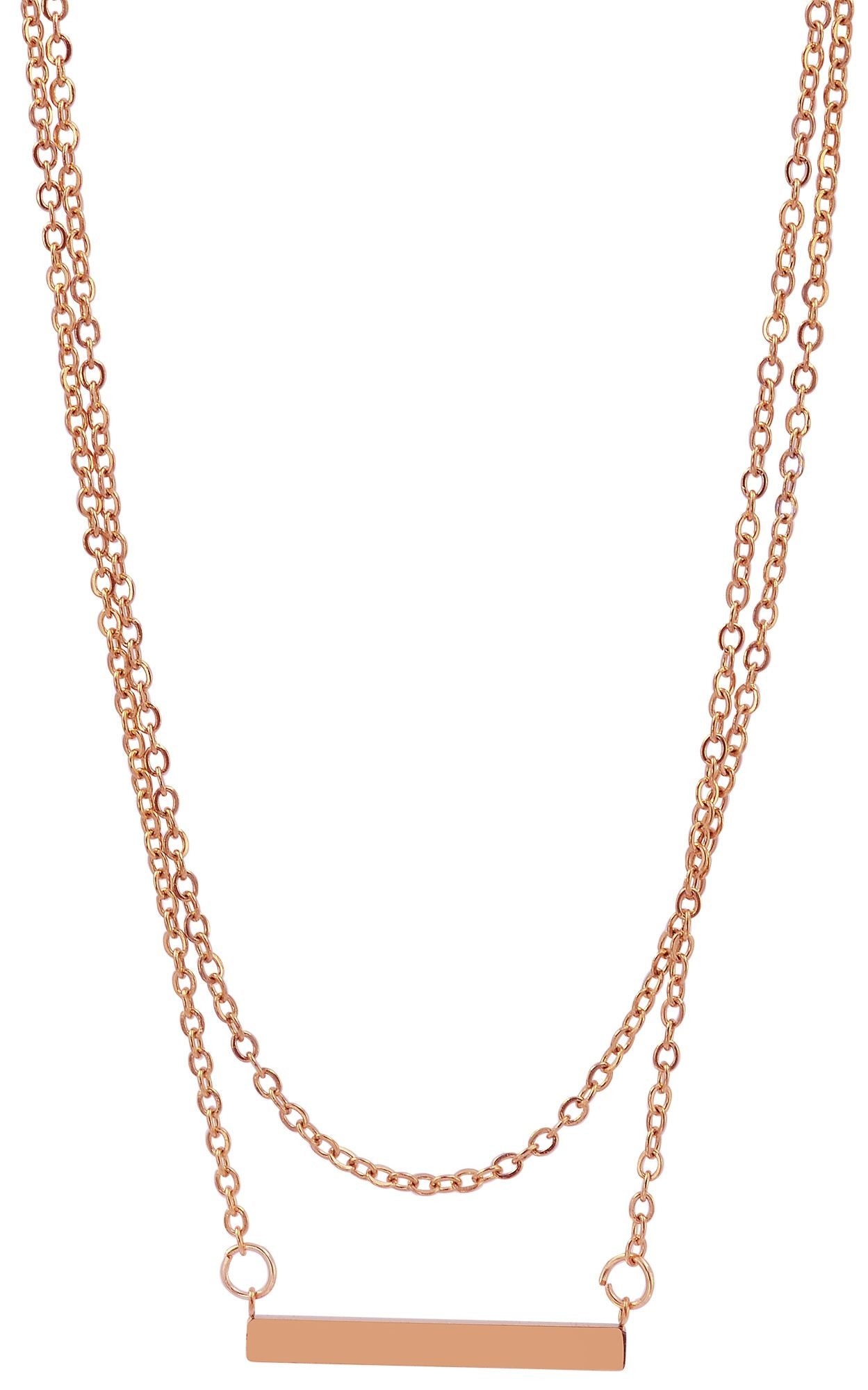 Kette ohne Anhänger Halskette aus Edelstahl 43 cm