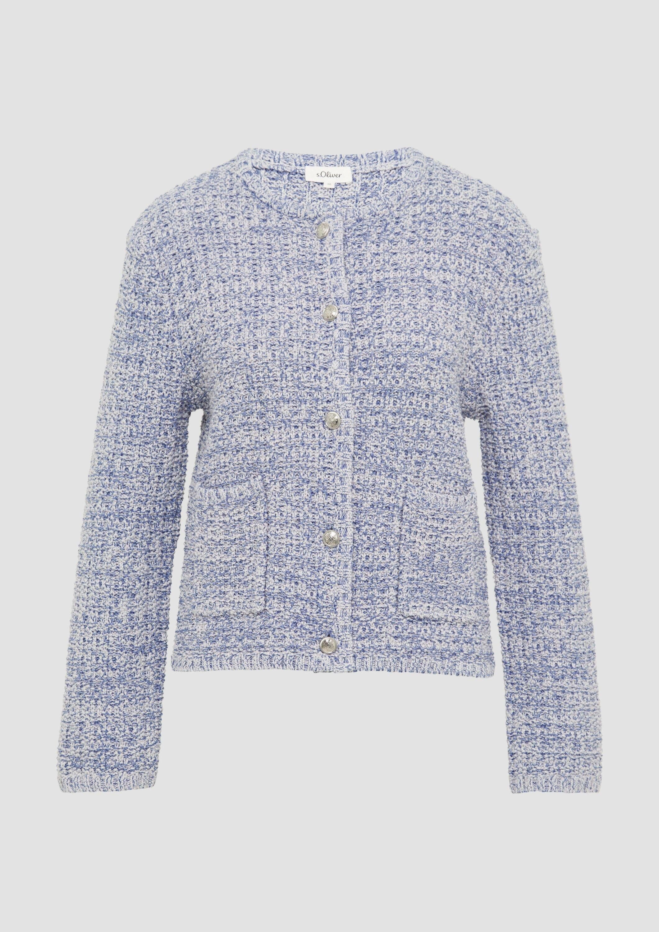 s.Oliver Cardigan Strickjacke Strukturierte Strickjacke in Melange-Optik