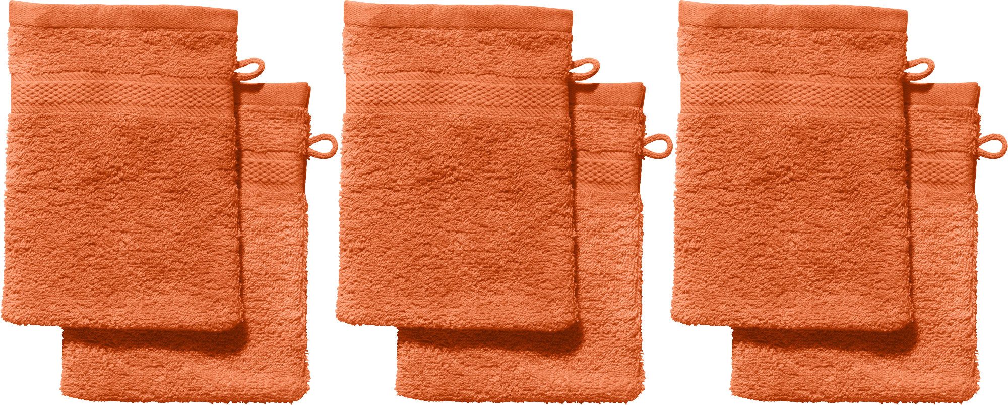 REDBEST Waschhandschuh Waschhandschuh "Chicago" 6er-Pack, Frottier, Walk-Frottier Uni