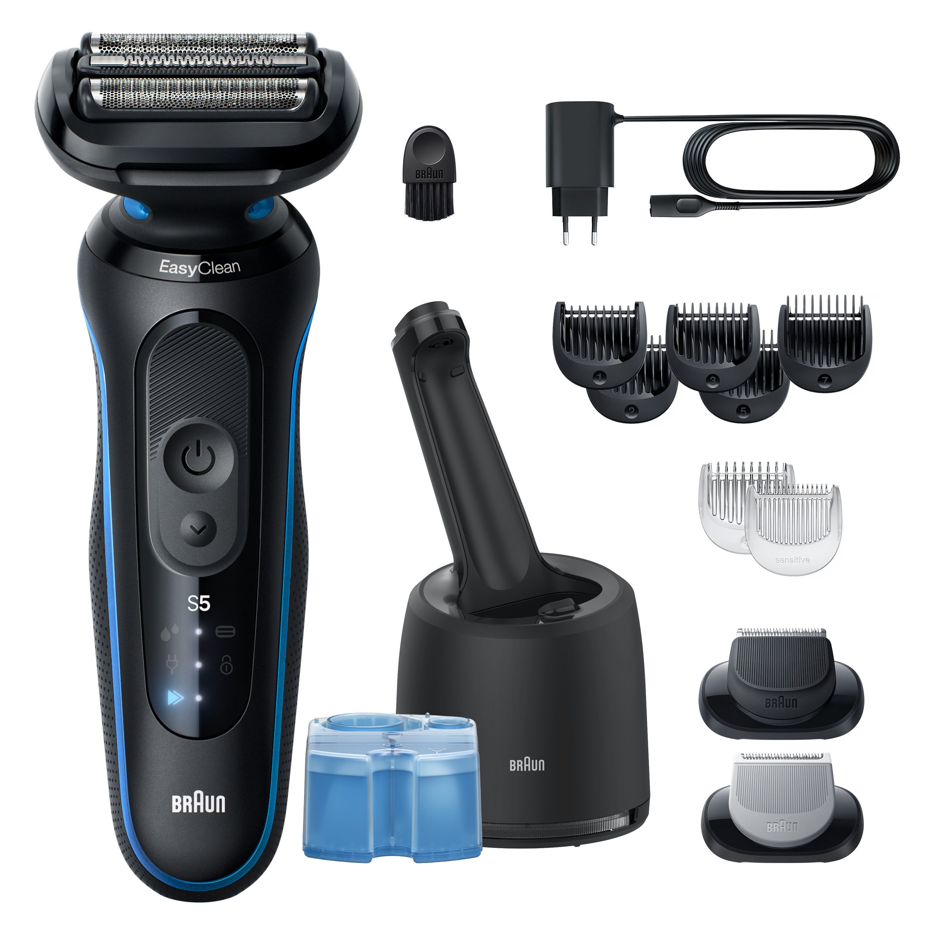 Braun Elektrorasierer Series 5 52-B7650cc, Reinigungsstation, Bis zu 50 Min, 4in1 SmartCare Center, +2 Aufsätze, 100% Wasserdicht – Bild 2 von 5