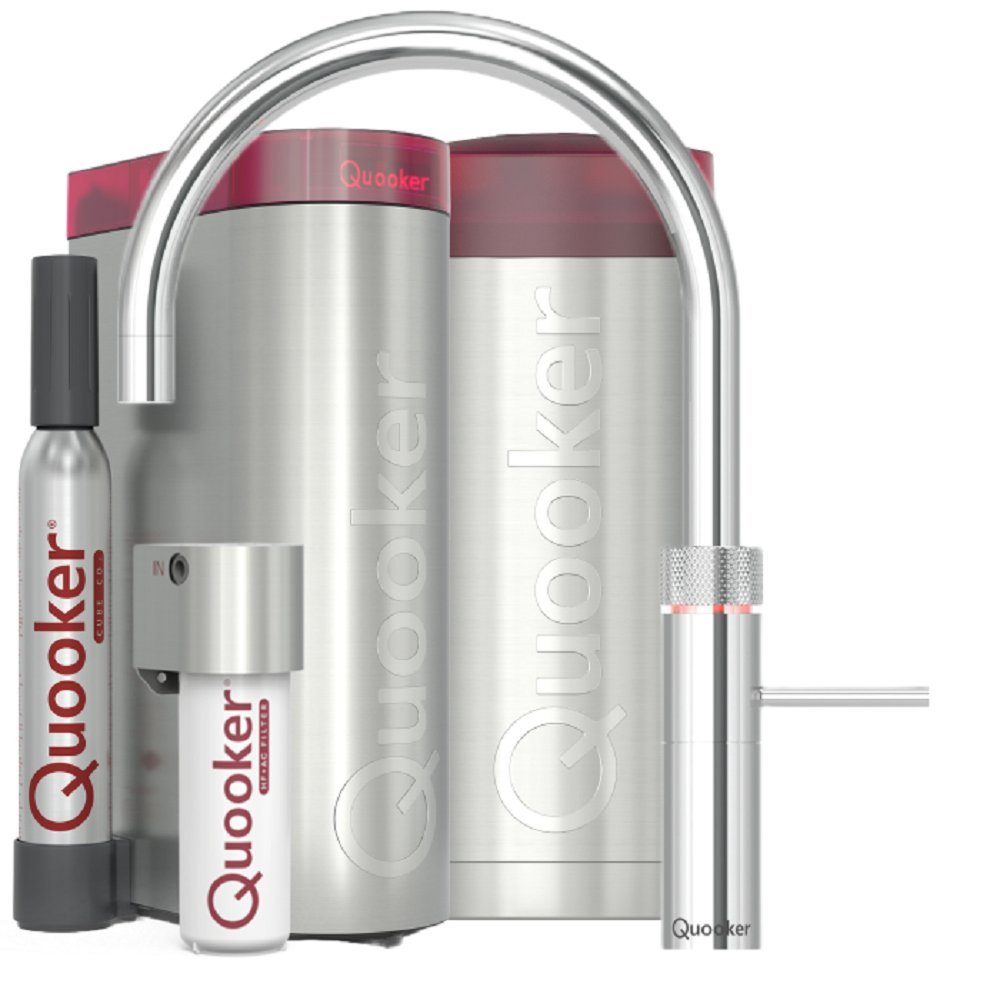 QUOOKER Küchenarmatur Fusion Round COMBI+ CUBE verchromt glänzend FNRCHR COMBI+ CUBE2 *inkl. 7 JAHRE GARANTIE*