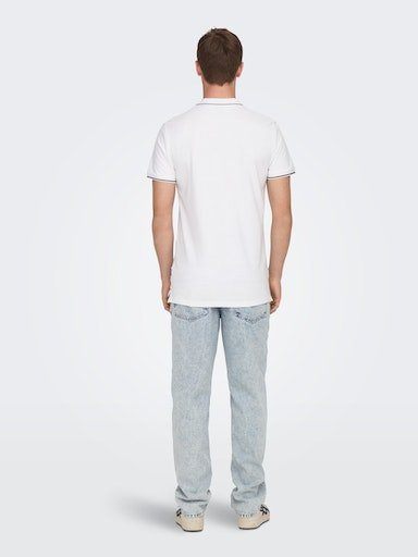 SLIM SS NOOS ONLY & POLO Poloshirt white SONS bright ONSFLETCHER