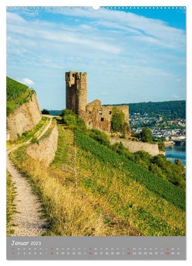 CALVENDO Wandkalender Burgen am Mittelrhein I (Premium, hochwertiger DIN A2 Wandkalender 2023, Kunstdruck in Hochglanz)