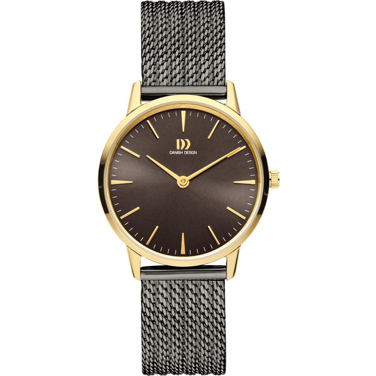 Quarzuhr Danish Design Damenuhr IV70Q1251 Akilia Grey Gold Mesh Edelstahl