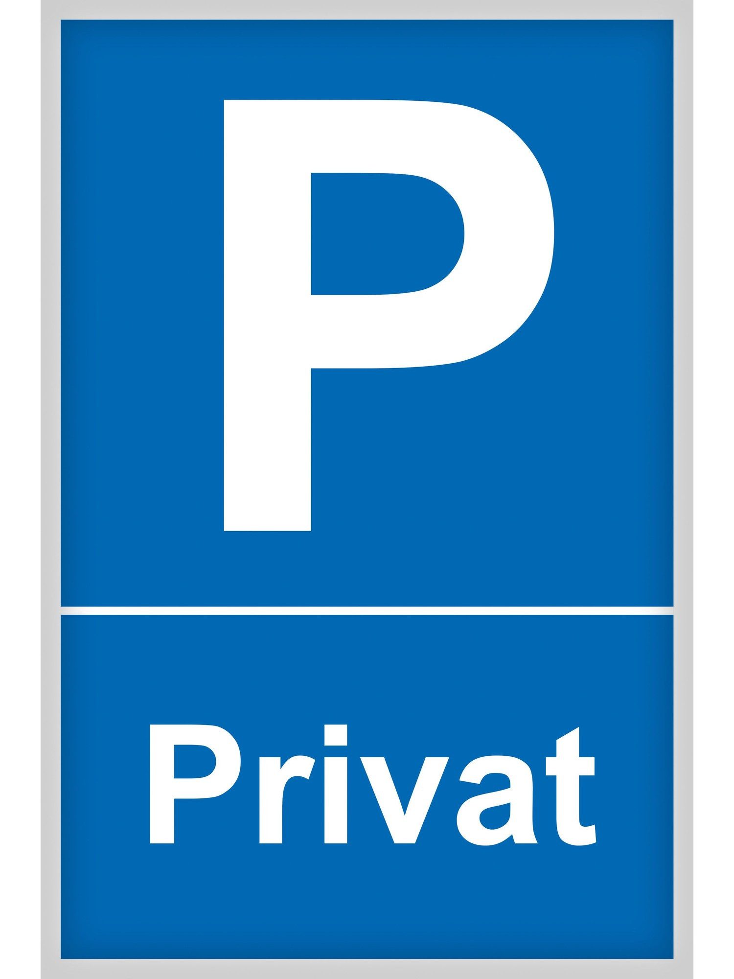 Conmetall Meister Hinweisschild Hinweisschild P-Privat 300 x 200 mm Kunststoff Blau