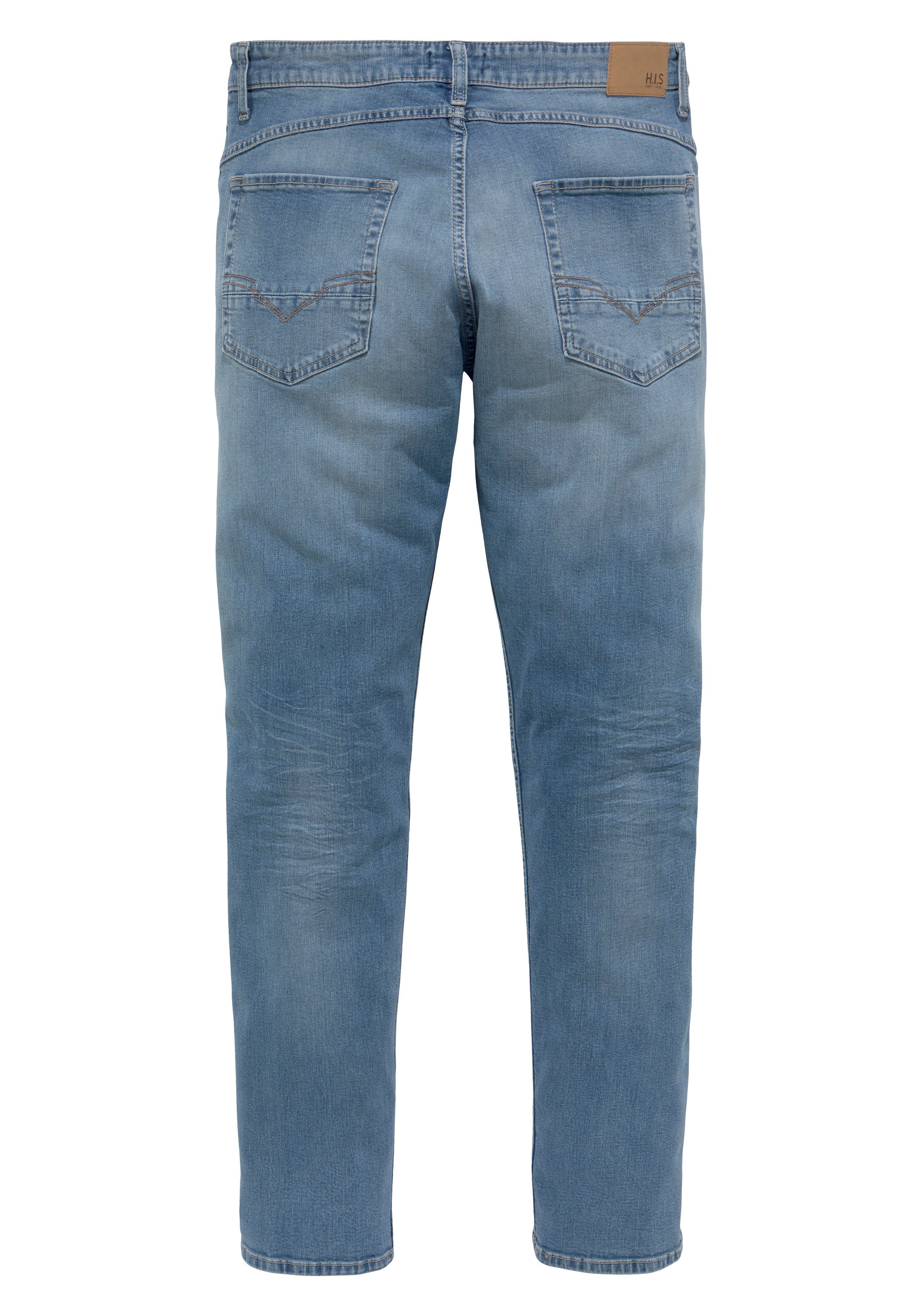 Produktion Wash CIAN H.I.S durch Ozon wassersparende Ökologische, blue-washed Tapered-fit-Jeans