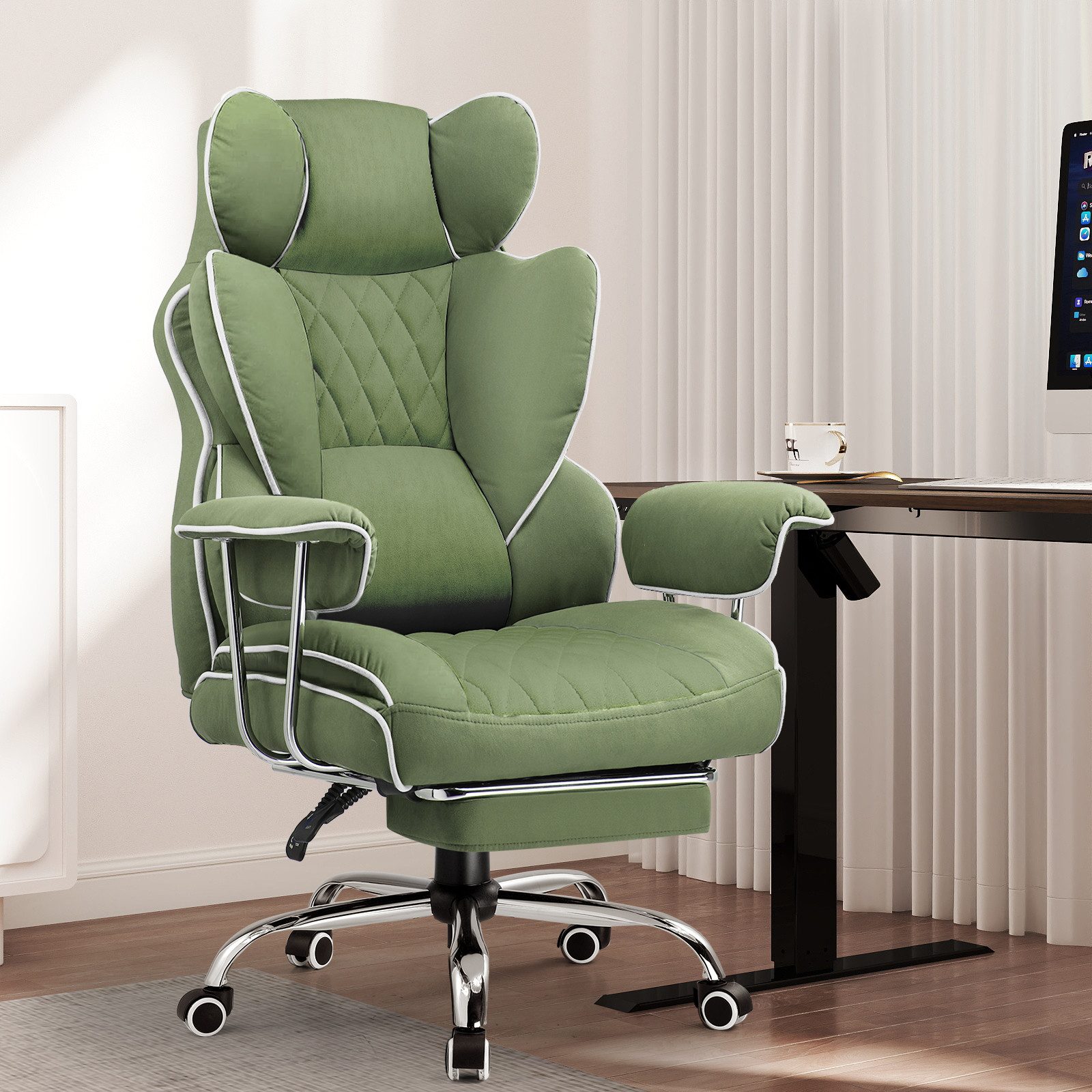 GTPLAYER Gaming-Stuhl ergonomischer Bürostuhl mit HIFI Stereo Lautsprecher, Verbindungsarmlehen beeindrukende Klang-atmosphäre