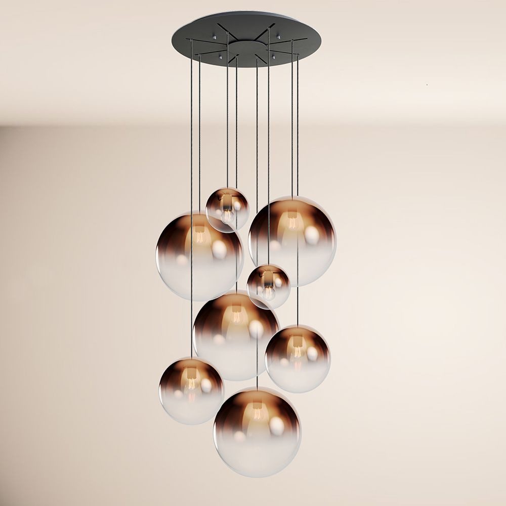 s.luce Pendelleuchte Orb Galerielampe 8-flammig Modular