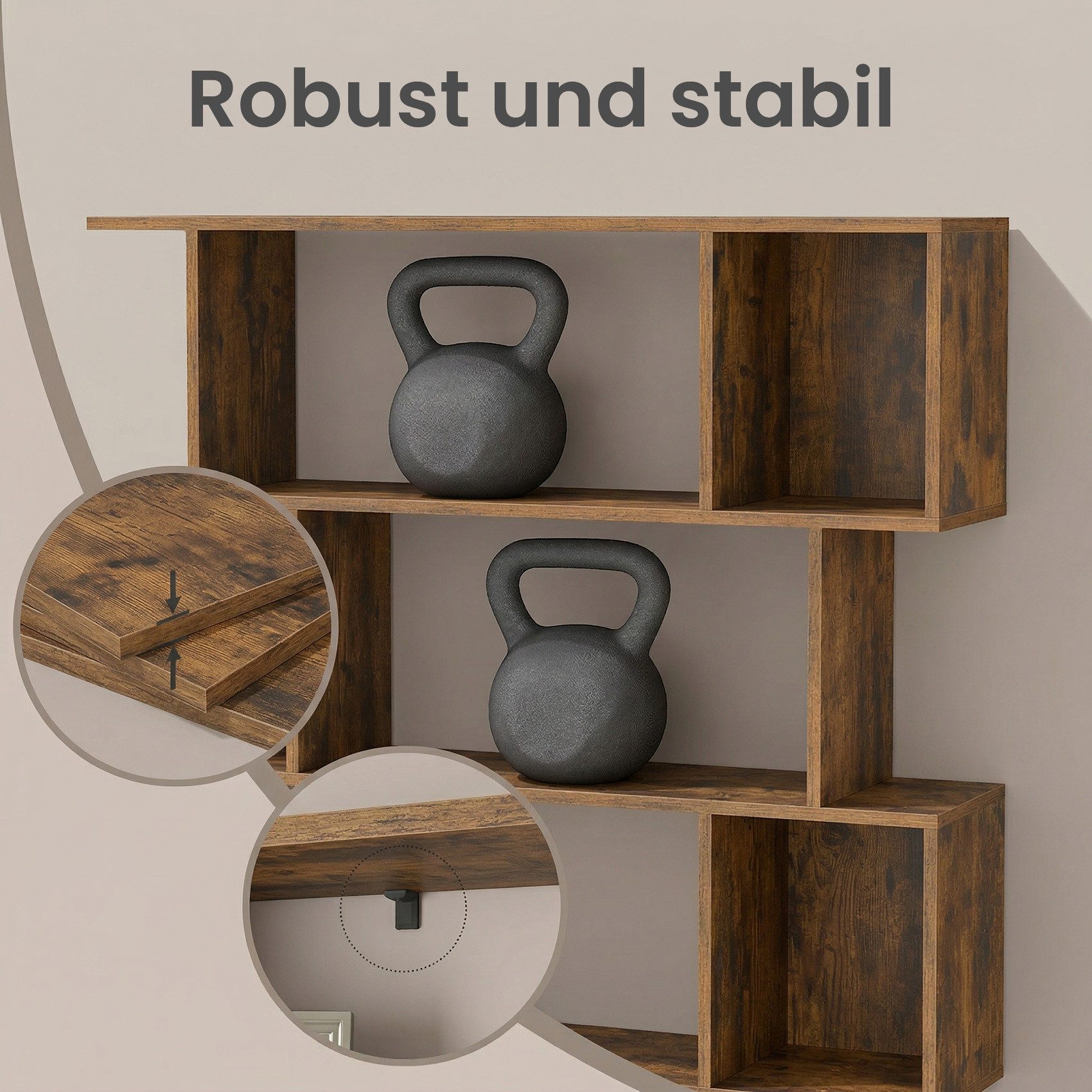 VASAGLE Bücherregal 2er Set Standregal mit 6 Ebenen, 1-tlg., 24 x 90 x 159 cm, Aufbewahrungsregal mit offenen Fächern – Bild 4 von 5
