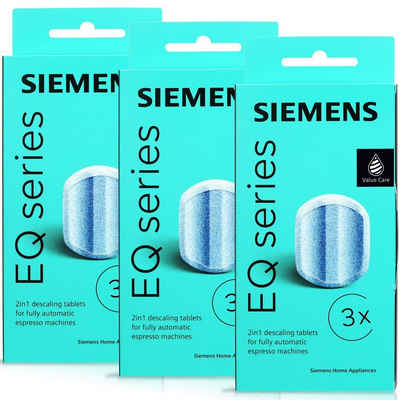 SIEMENS Siemens Entkalkungstabletten TZ80002A 3er Set, 9 Tabletten Entkalkungstabletten (Für Kaffeevollautomaten)