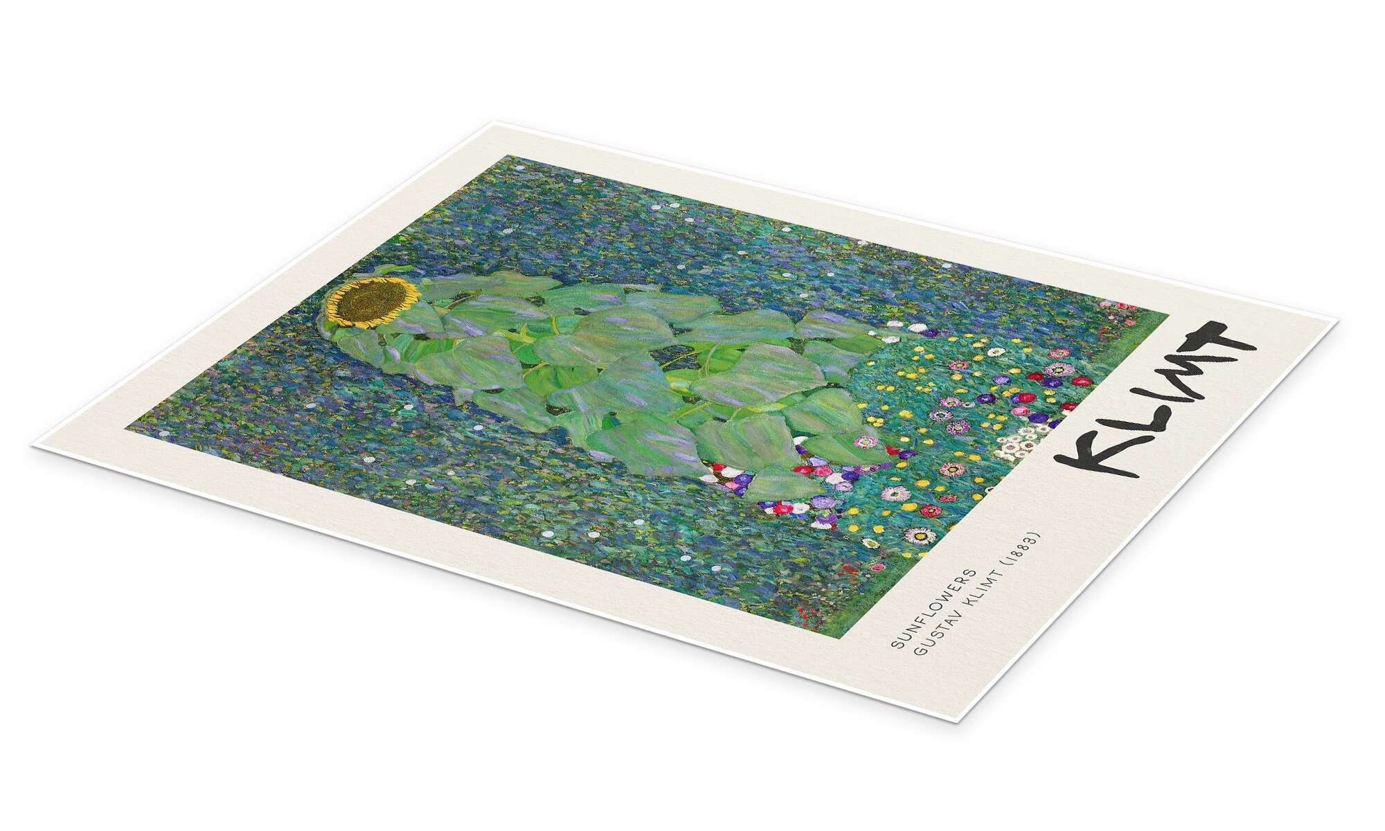 Posterlounge Wandbild Sunflowers, Gustav Klimt, erhältlich als Poster, Leinwandbild, Wandsticker oder Acrylglasbild