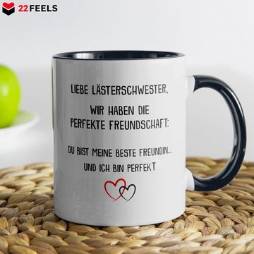 22Feels Tasse Beste Freundin Geschenk BFF Zum Geburtstag Kaffeetasse Freundinnen, Keramik, Made in Germany, Spülmaschinenfest, Zweifarbig
