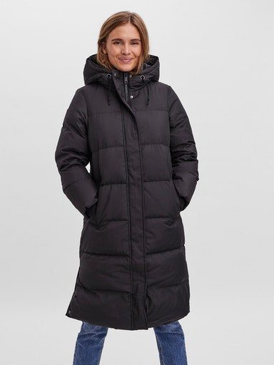 Vero VMERICAHOLLY DOWN Moda black JACKET LONG Steppmantel