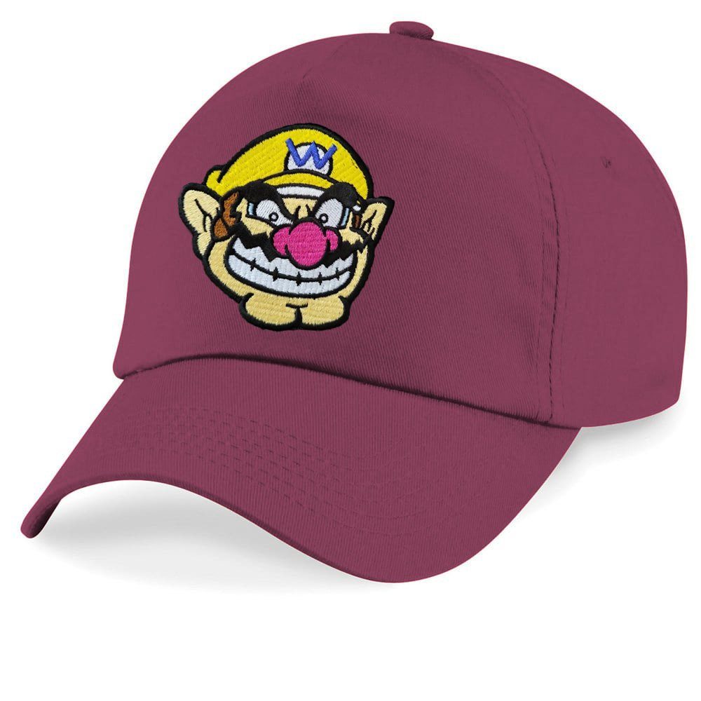 Super Mario Yoshi & Peach Burgund Patch Stick Wario Brownie Baseball Blondie Cap Kinder Luigi