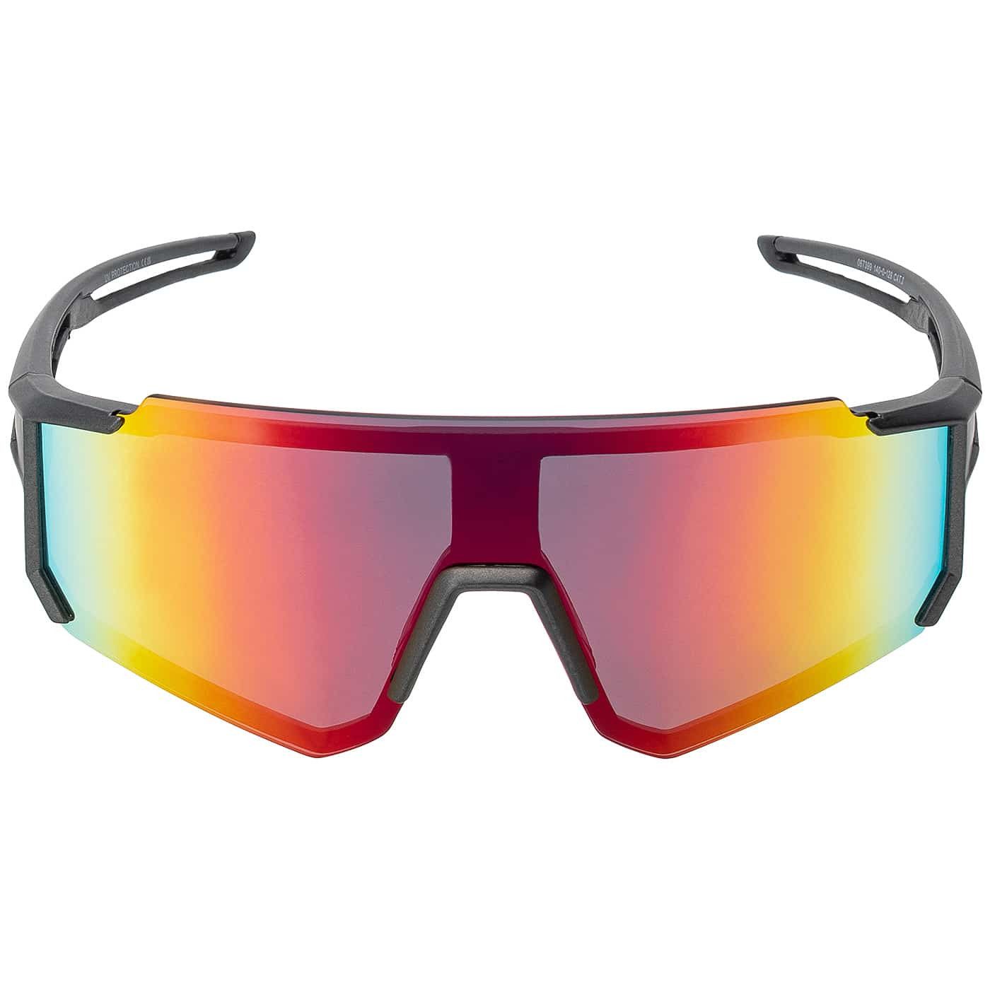 BEZLIT Eyewear Pilotenbrille Unisex Sonnenbrille Sportlich verspiegelt (1-St) mit schwarzen Linsen, Rot/Gelb, Blau und Blau Lila