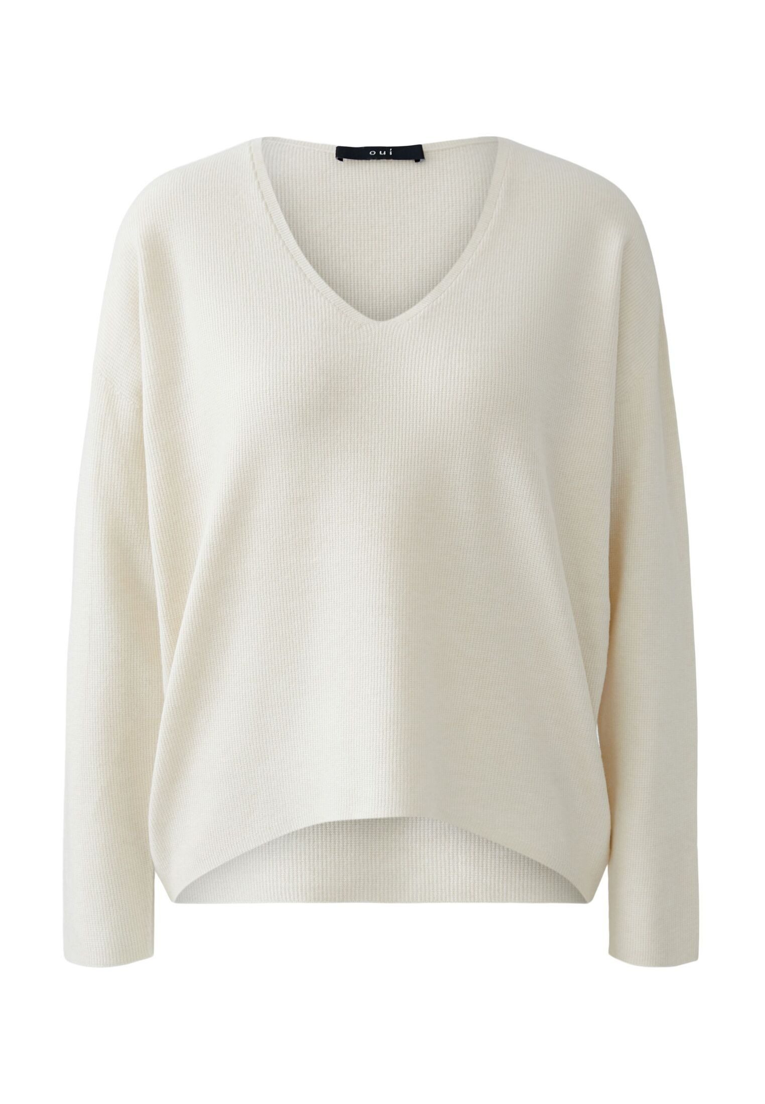 Oui V-Ausschnitt-Pullover FREYJA Pullover Viskosemischung günstig online kaufen