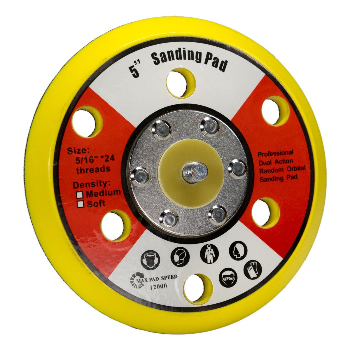 ChiliTec Schleifteller Klett Schleifteller 125mm Poliermaschine Polierpad Stützteller, ø 125 mm