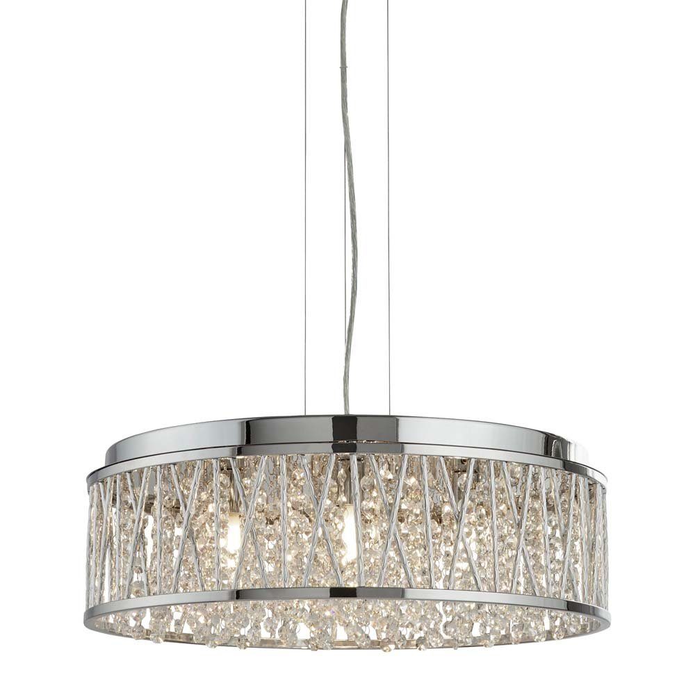 etc-shop LED-Hängeleuchte, Leuchtmittel nicht inklusive, Kristall Hänge Leuchte Decken Lampe Glas Pendel Ess Zimmer
