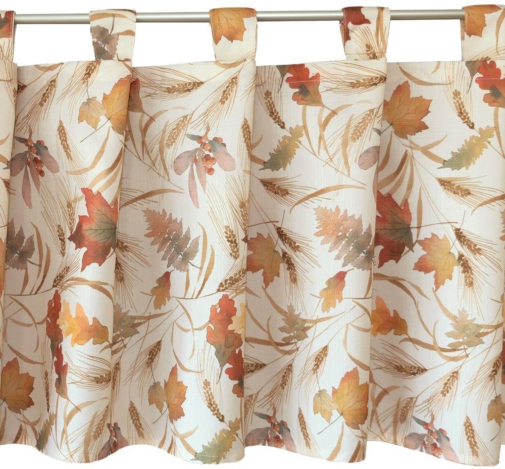 matches21 HOME & HOBBY Scheibengardine Scheiben-Gardine Blätter Herbst bunt günstig online kaufen