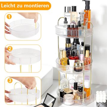 GelldG Aufbewahrungsbox 3 Ebenen, große Kapazität, Aufbewahrung Zum für Make-up-Organizer