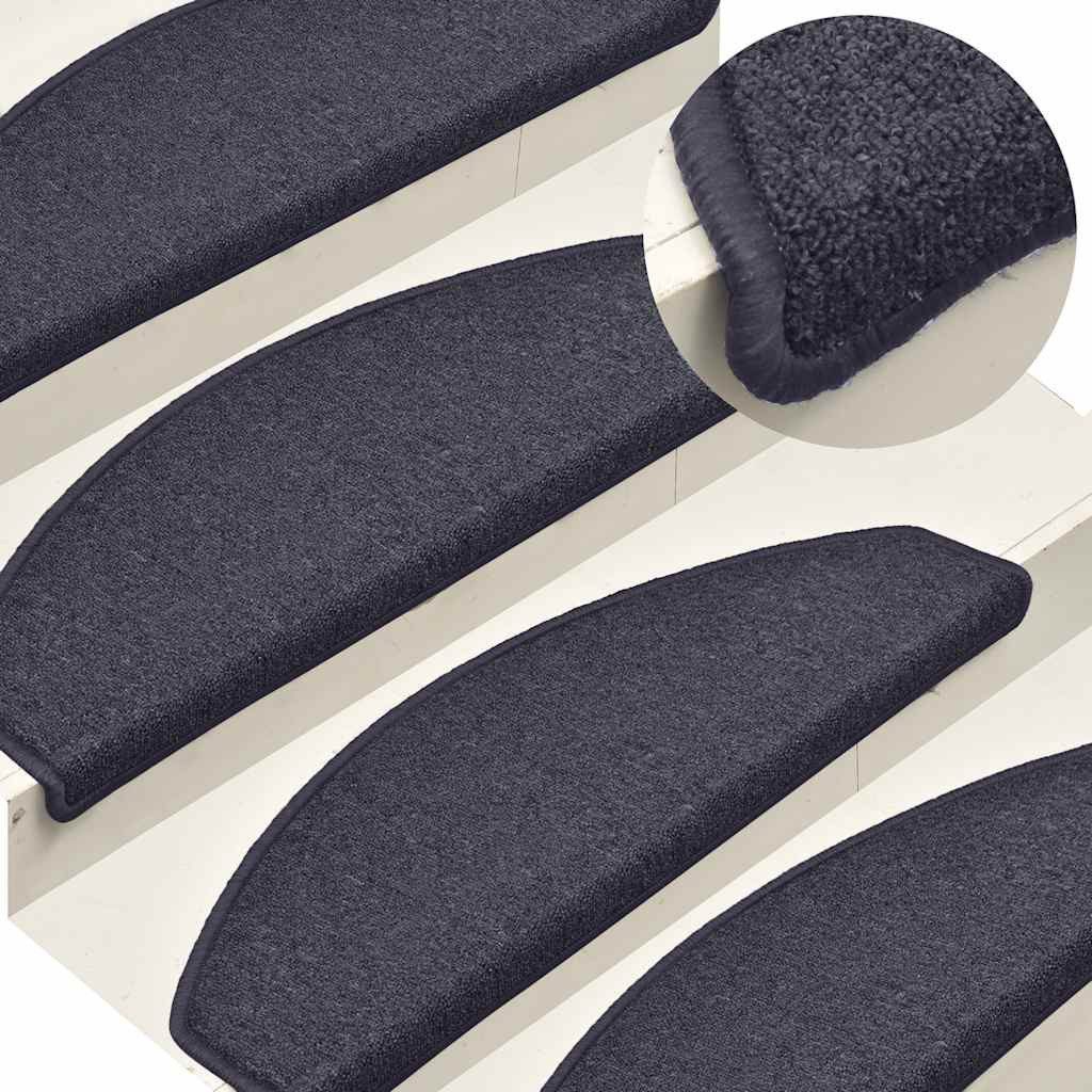 Stufenmatte Stufenmatten 30 Stk. 65 x 24 x 4 cm Dunkelgrau und Blau Halbrund Groß