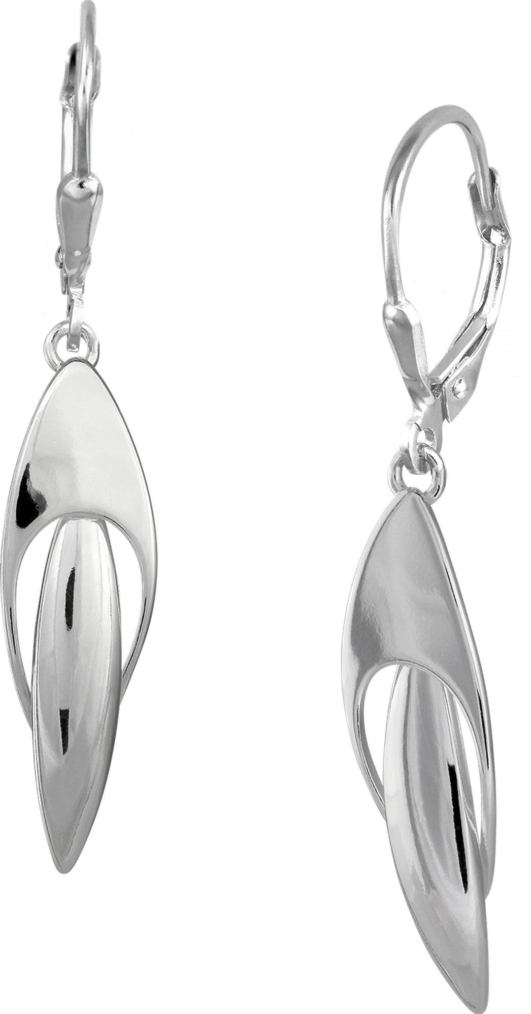 SilberDream Paar Ellipse 925 Ohrhänger Ohrhänger SilberDream Farbe: silber Sterling Damen Ohrringe Silber, Damen-Schmuck aus 925er (Ohrhänger)