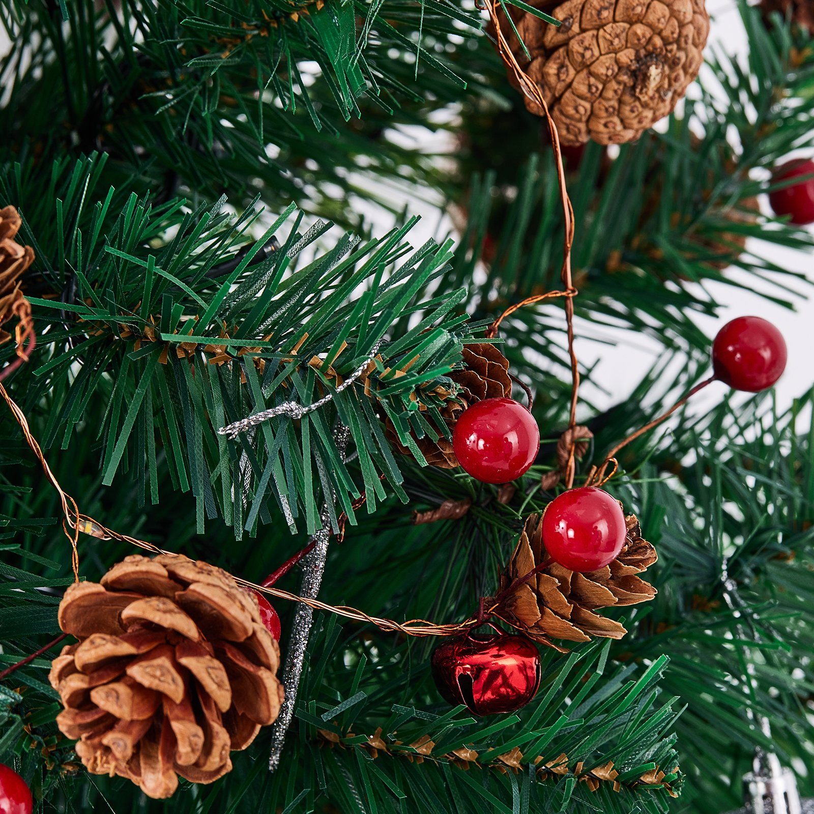 Weihnachtslichterketten, LED Christbaumschmuck Weihnachtsbaum BIGTREE für Tannenzapfen