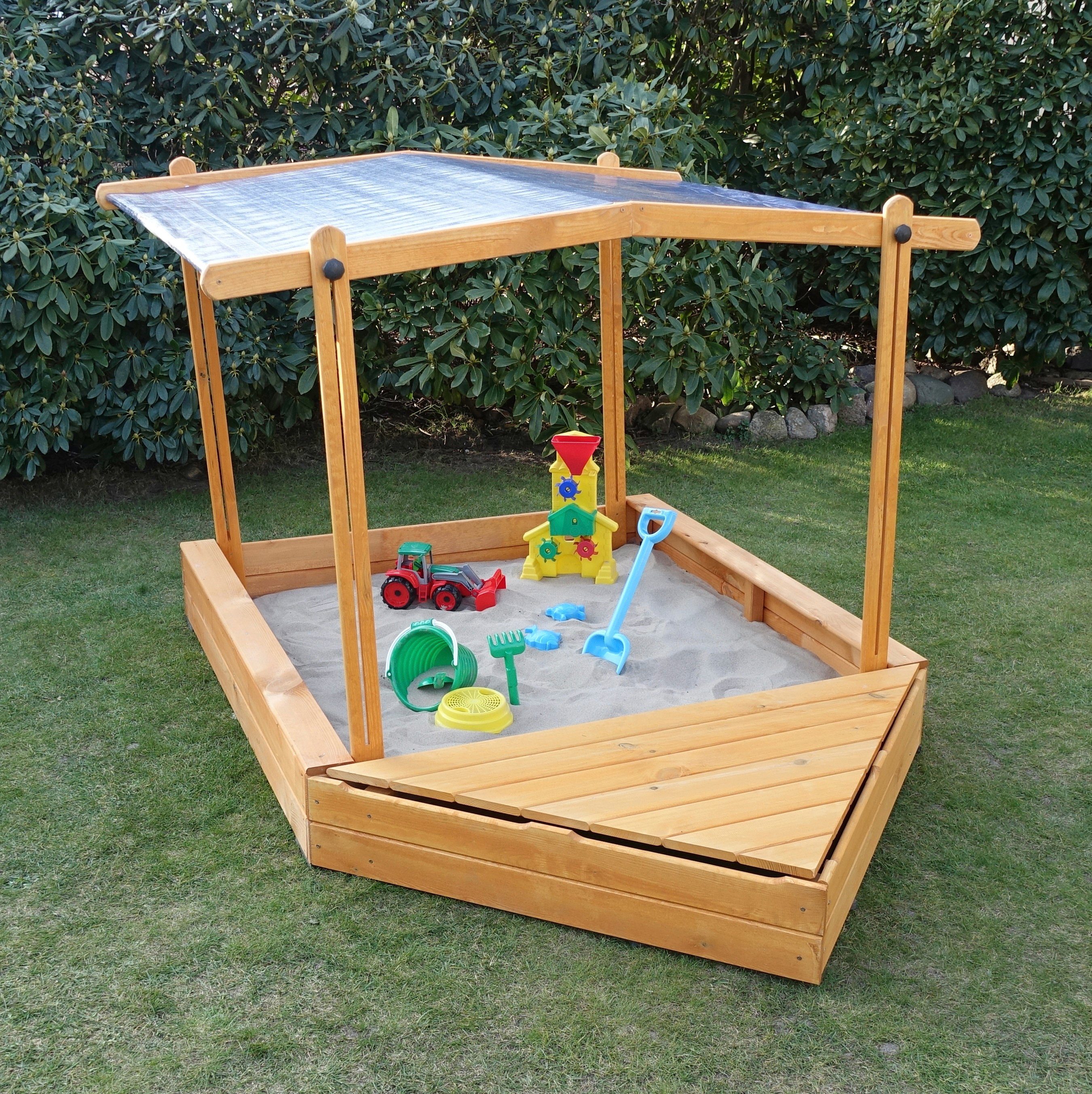 promadino Sandkasten »MULTI«, (Set), BxLxH: 260x140x131 cm, mit Bugbox und  Sonnendach online kaufen | OTTO