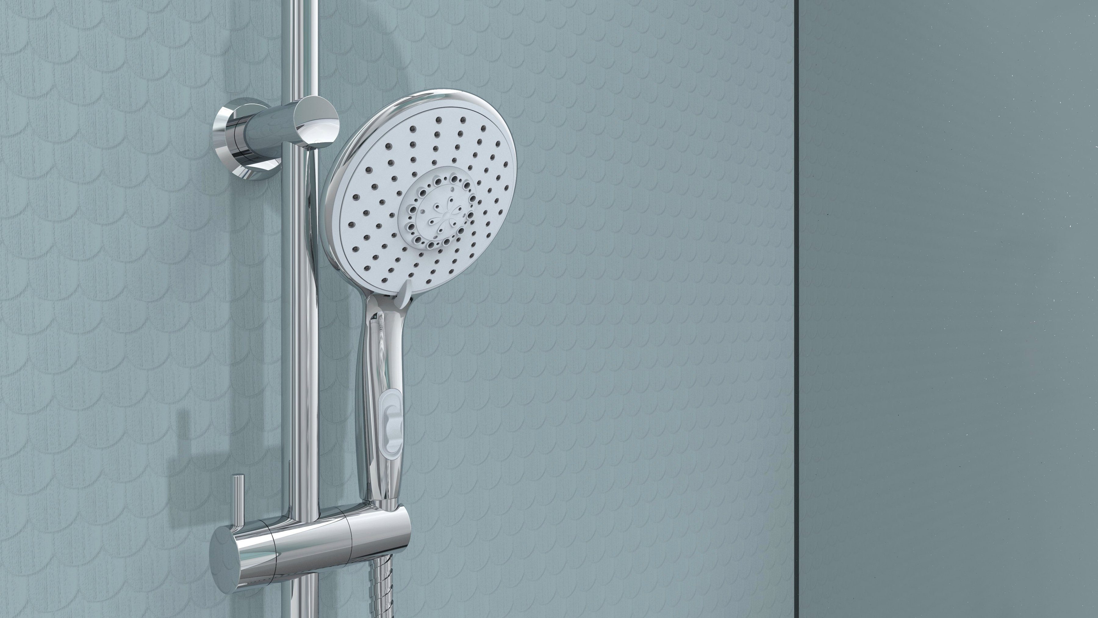 Eisl Handbrause Cool Chrom, Duschkopf mit 5 Funktionen, Brausekopf, Duschbrause, Brause Chrom