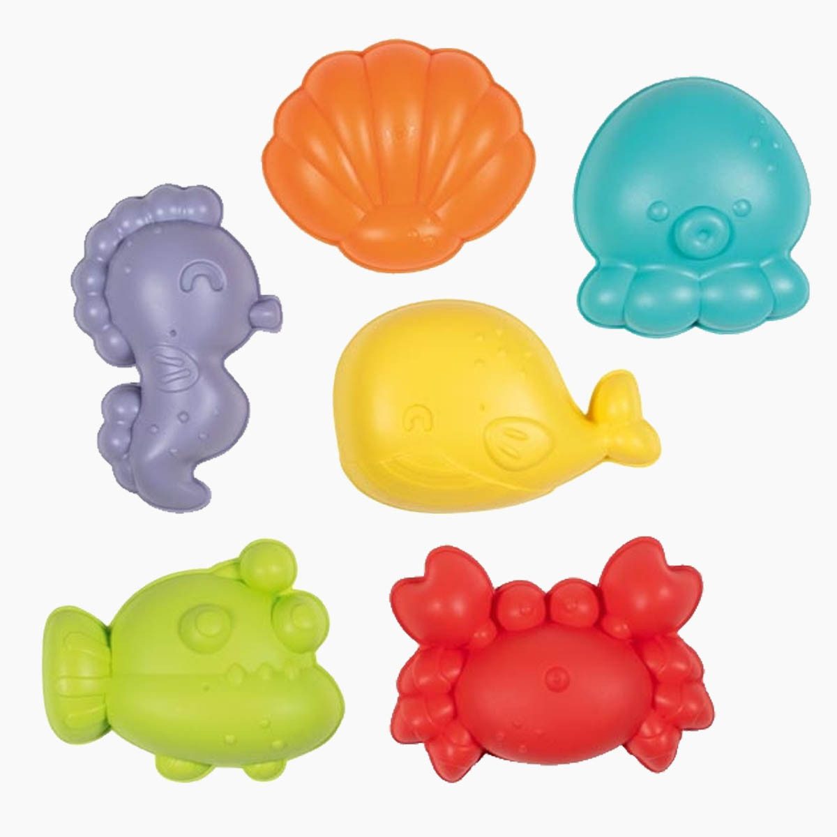 goki Kinder-Handschaufel Sandförmchen, 6fach sortiert, (set, 6-tlg., set), •Aus 75 % biobasiertem Kunststoff hergestellt