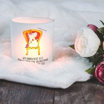 Mr. & Mrs. Panda Windlicht Einhorn Prinzessin - Transparent - Geschenk, Geburtstagsgeschenk, Ker (1 St), Hochwertiges Material