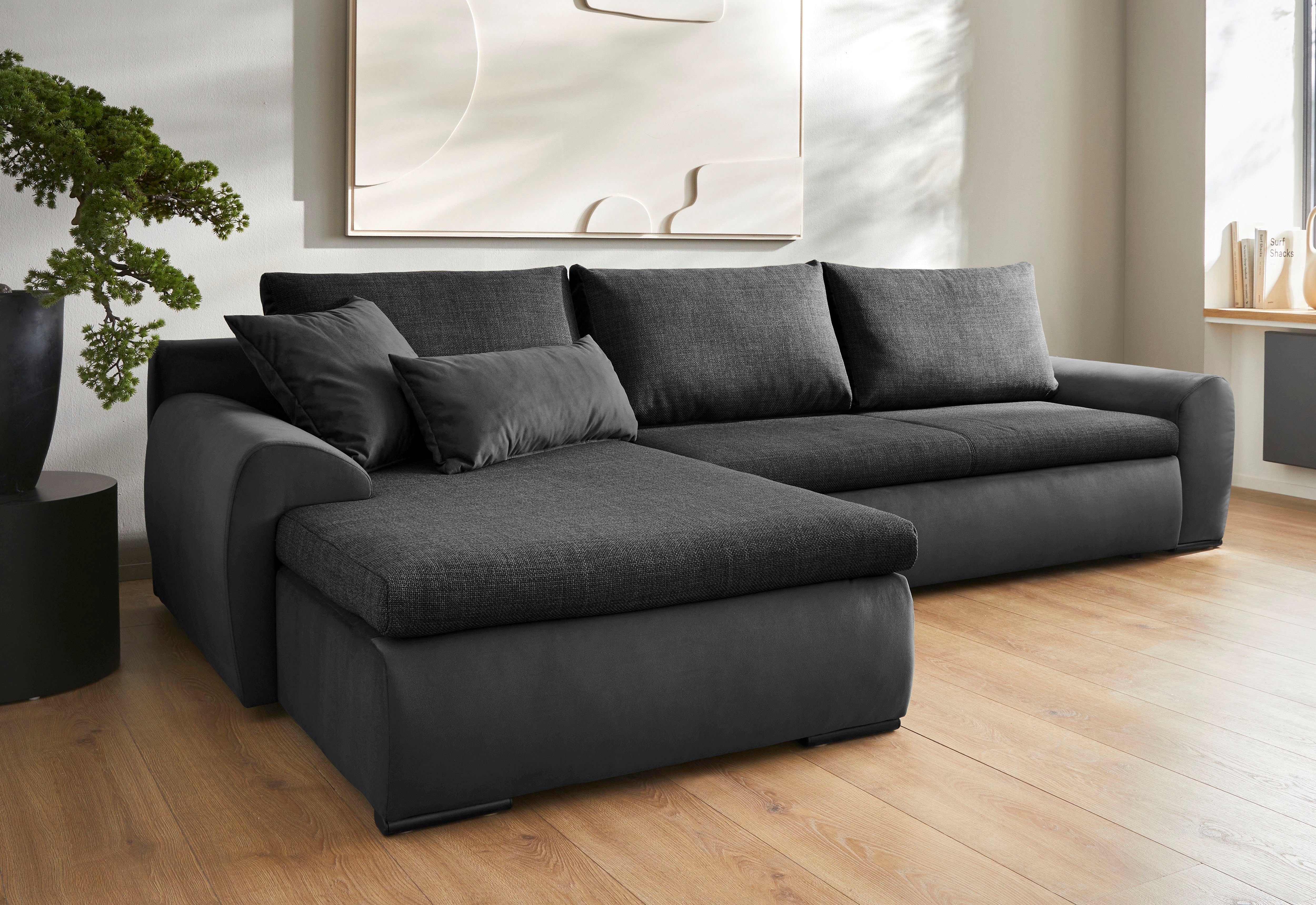 Home affaire Ecksofa Win L-Form, wahlweise mit Bettfunktion und Bettkasten günstig online kaufen