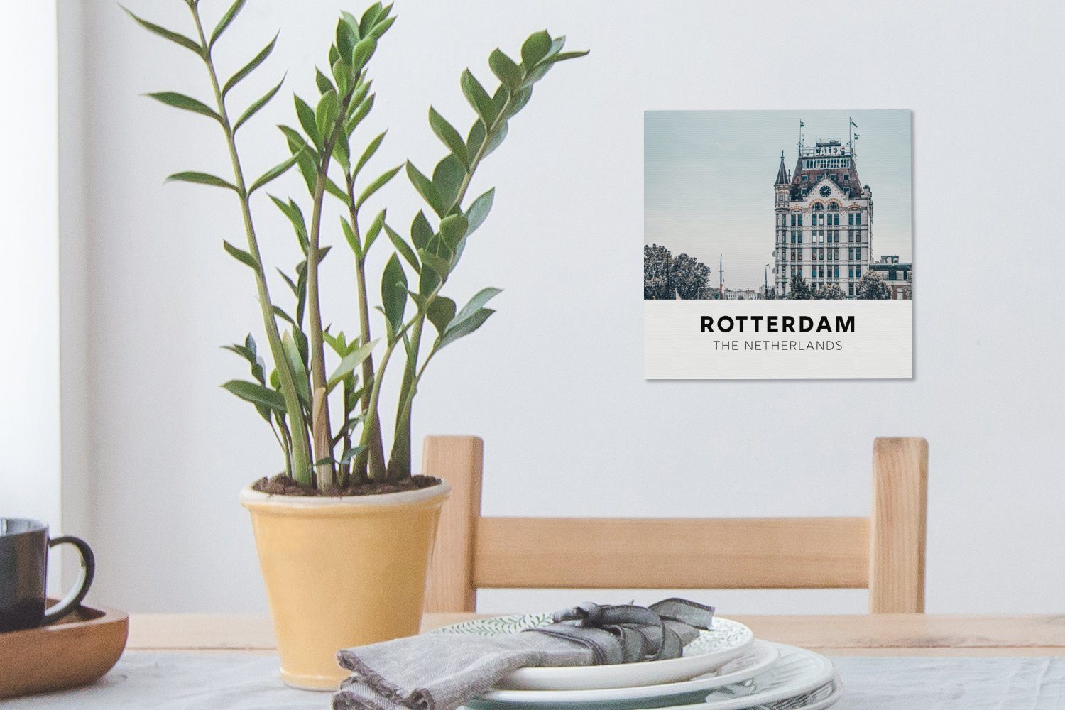 Rotterdam Schlafzimmer - Architektur, Leinwand Wohnzimmer (1 OneMillionCanvasses® für - Bilder Leinwandbild Niederlande St),