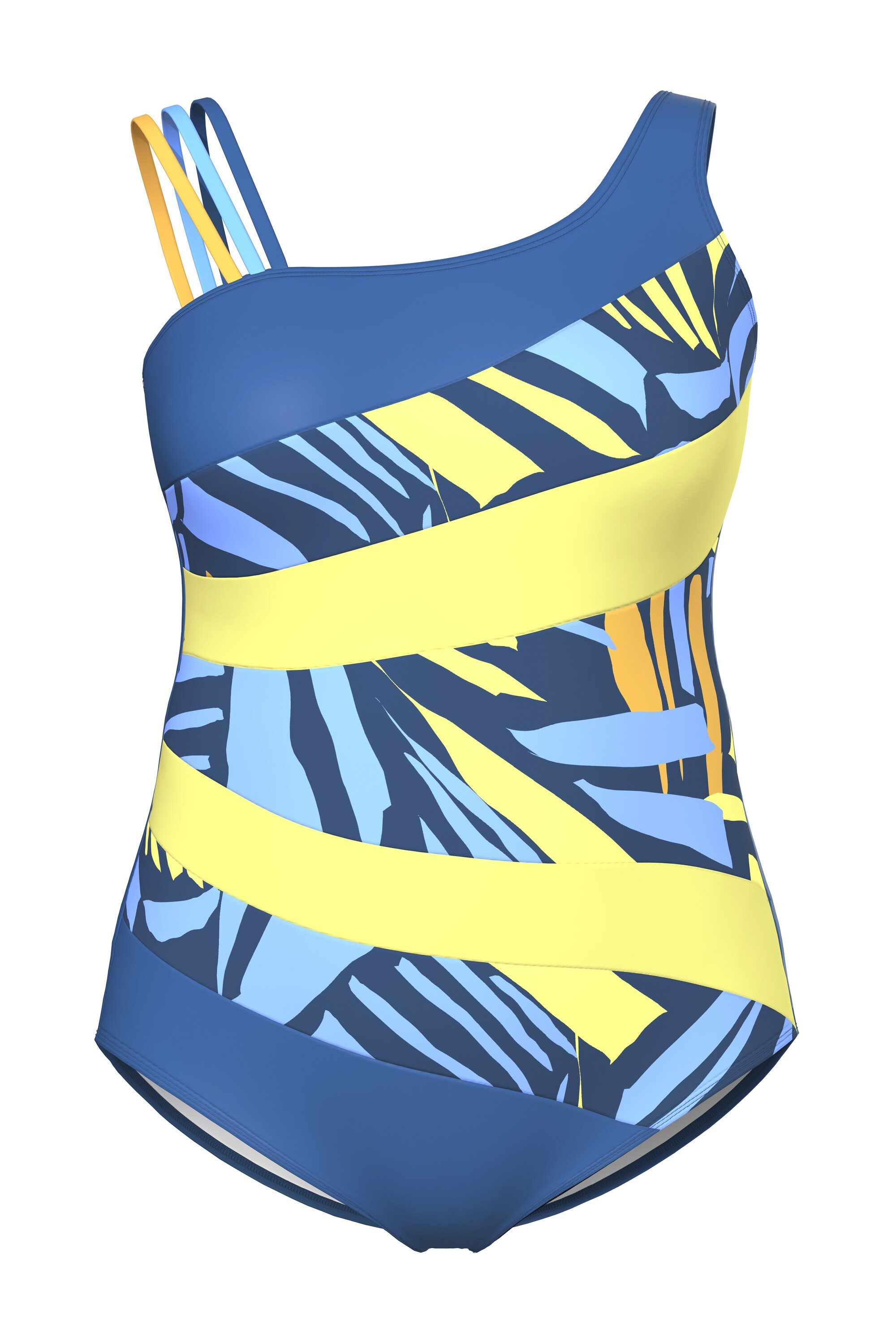 Ulla Popken Badeanzug Badeanzug Colorblocking 3er-Träger günstig online kaufen