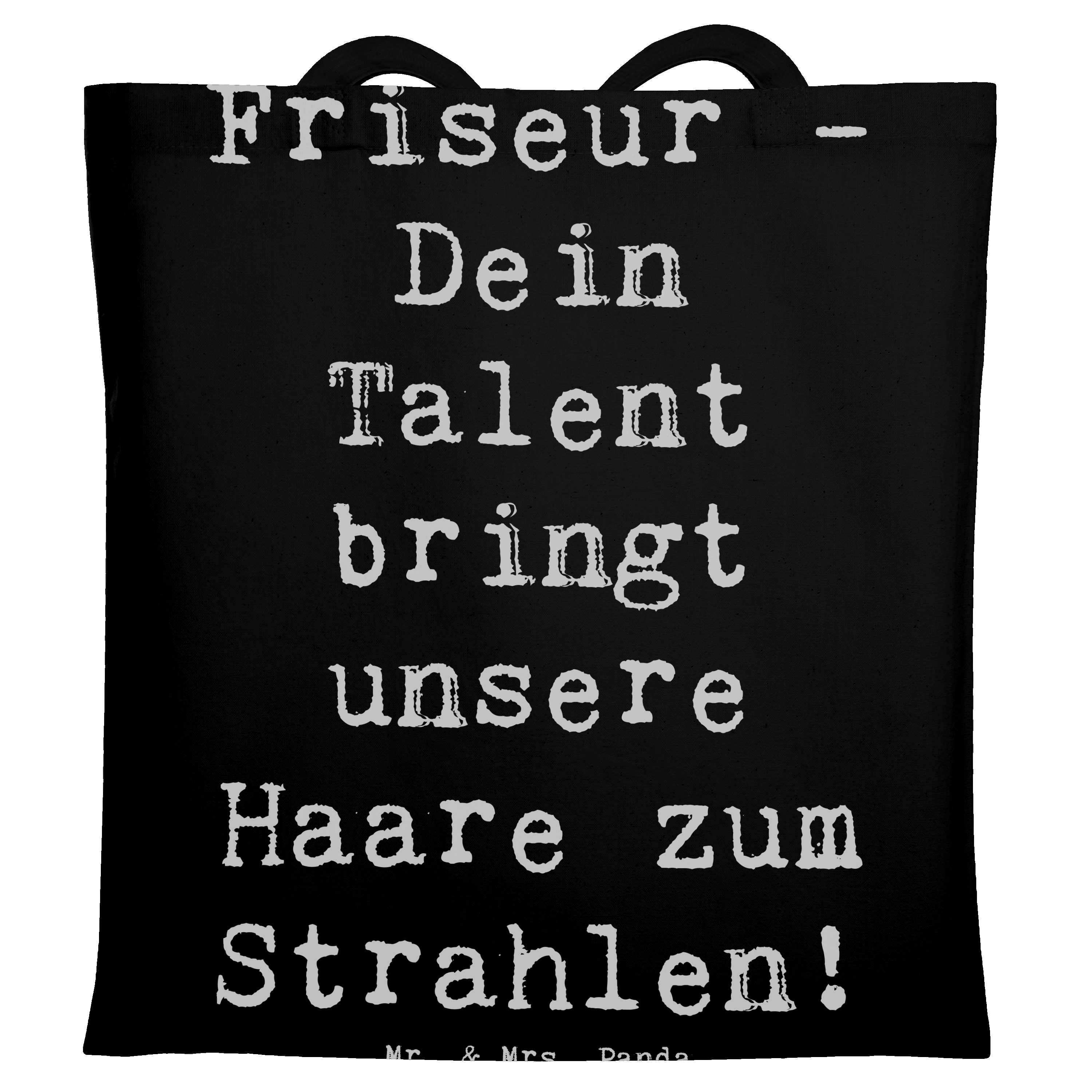 Tragetasche Friseur Talent - Schwarz - Geschenk, Schön fühlen, Tragetasche, Tasch