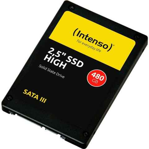 Intenso HIGH interne SSD (480 GB) 2,5" 520 MB/S Lesegeschwindigkeit, 480 MB/S Schreibgeschwindigkeit