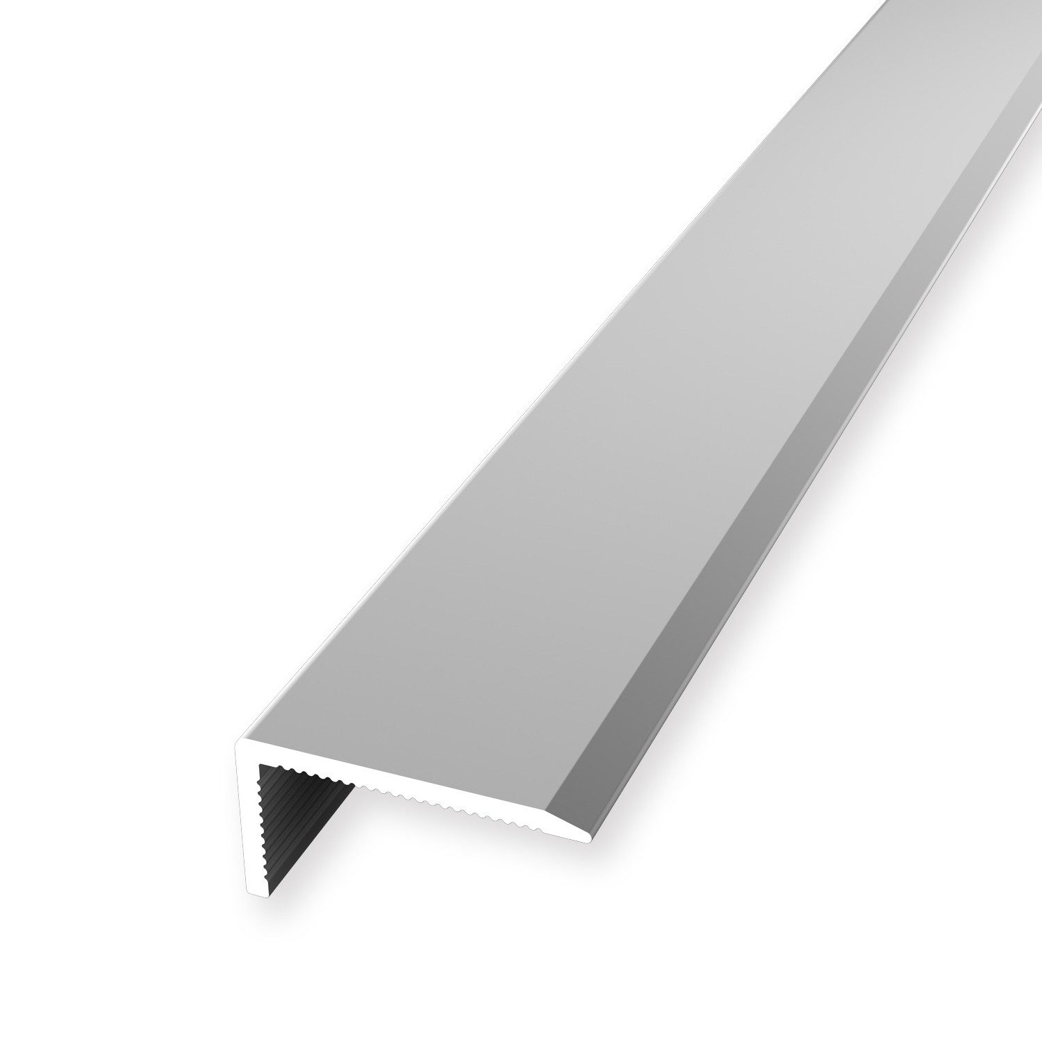 Küberit Treppenkantenprofil 10 x 20 x 1000 mm Winkelprofil Silber Ungebohrt Aluminium