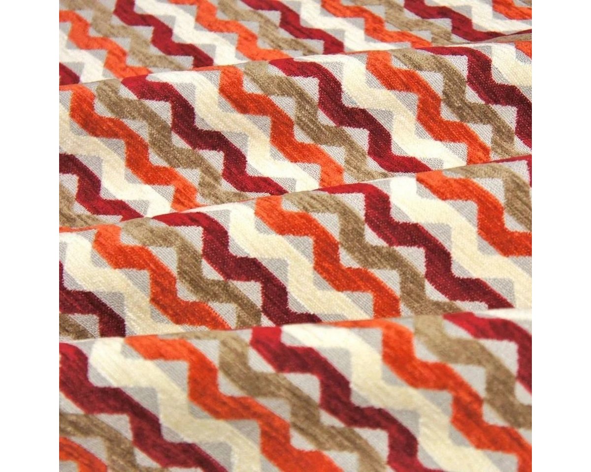 Thumbnail - Stofferia Stoff Polsterstoff Chenille Azurita Rot, Breite 280 cm, Meterware