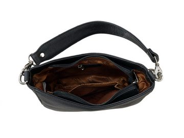 Cinino Handtasche AMINA, Ledertasche Kurzgrifftasche mit langem verstellbaren Schulterriemen