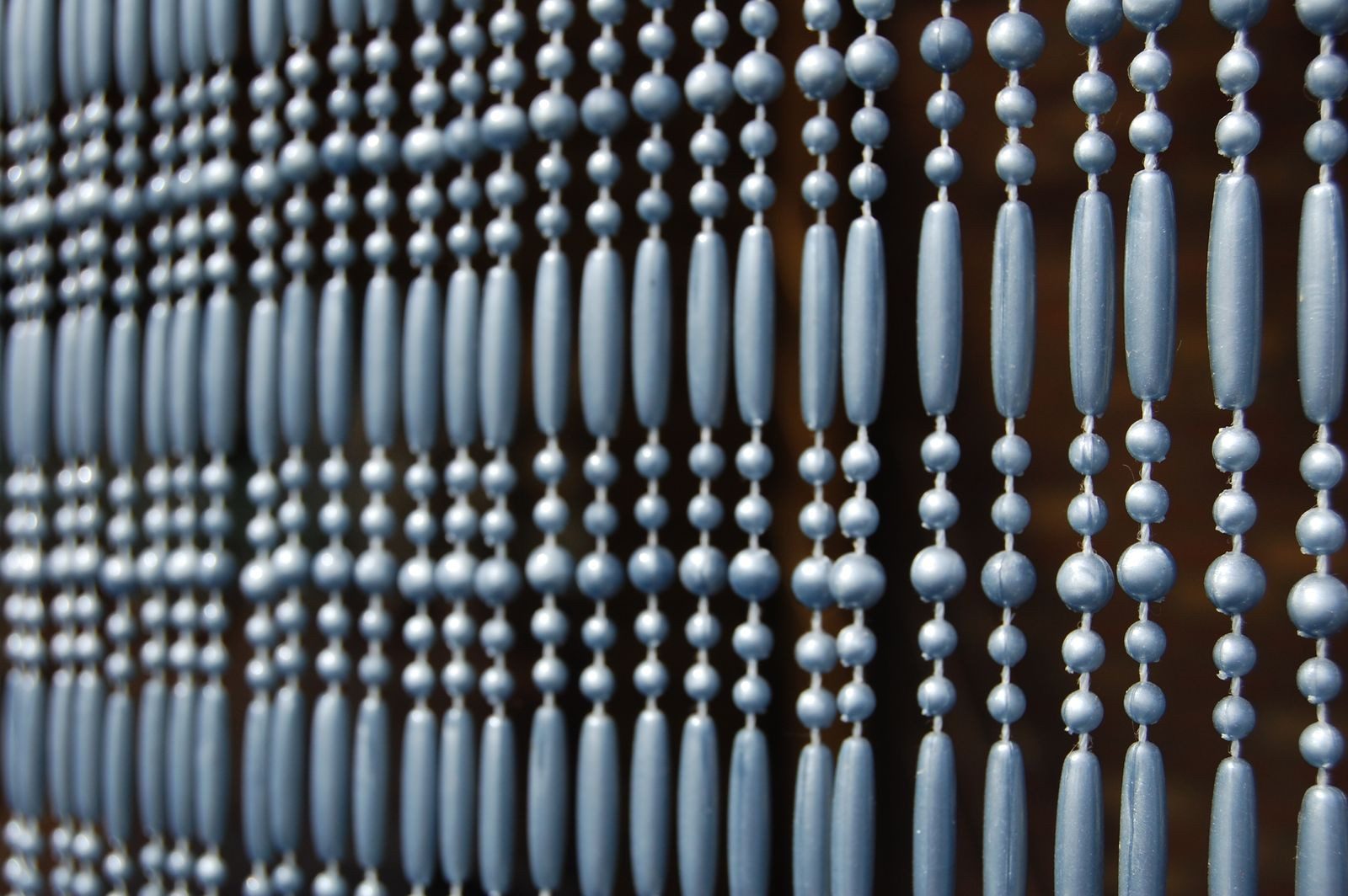 La Tenda Türvorhang CASA FREJUS 5 Perlenvorhang grau, Ösen, transparent