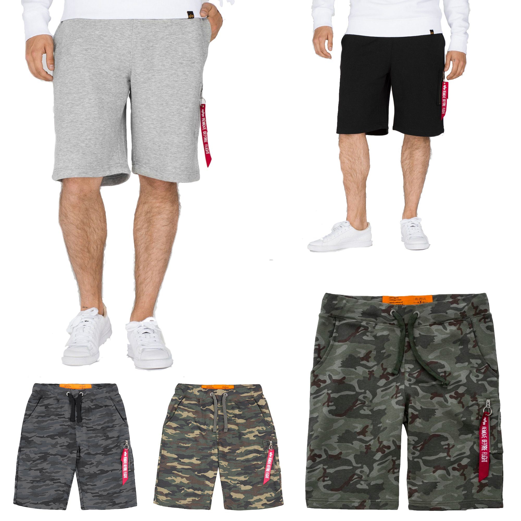 Alpha black Cargoshorts Alpha Industries Cargoshorts Herren Industries X-Fit