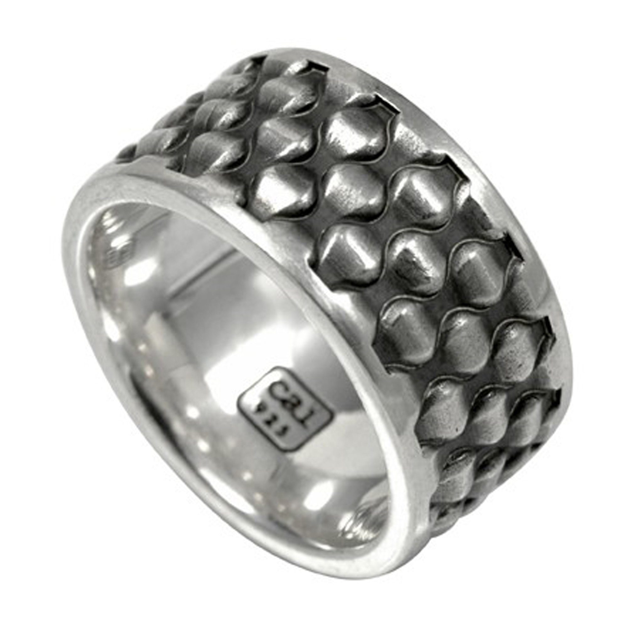 Sterling Silber Fingerring oxidiert 925/- CAÏ