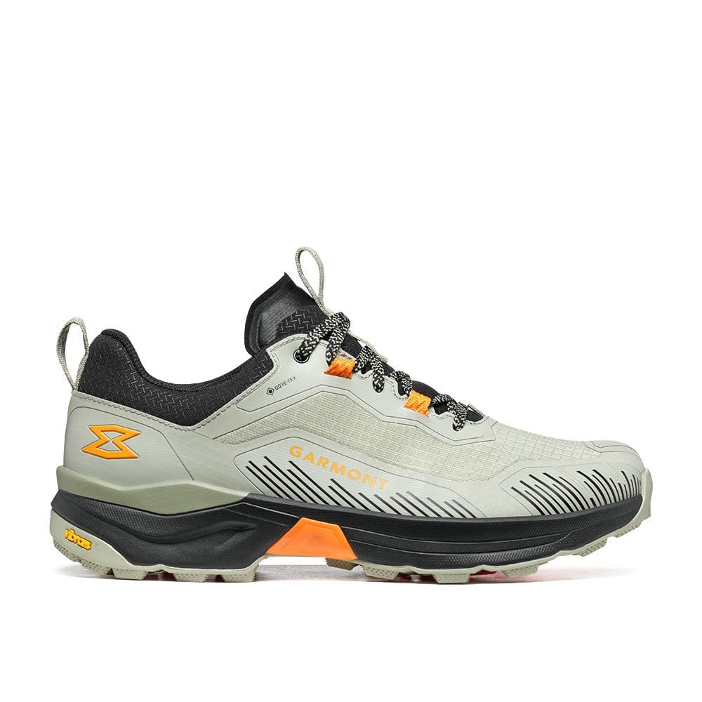 Garmont 9.81 Engage GTX (Speed-Hiking, wasserdicht) stonegrau/orange Herren Wanderschuh